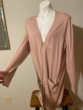 14th & Union Blush Knit Open Cardigan